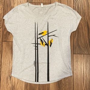 Marüshka hand printed Goldfinch top, Ladies size M